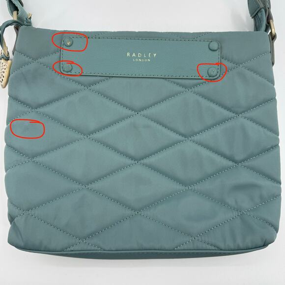 RADLEY London Crossbody Quilted Nylon Purse Bag Adjustable Strap L - Picture 6 of 9